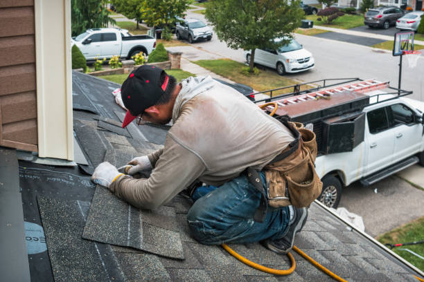 Professional Flat Roof Repair technician working in Markleton, PA